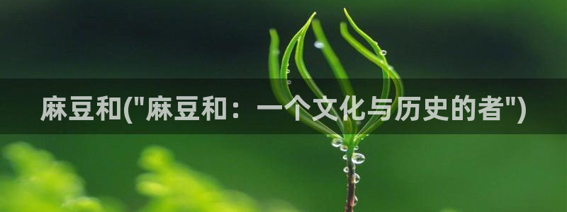 麻豆国色专区：麻豆和(\