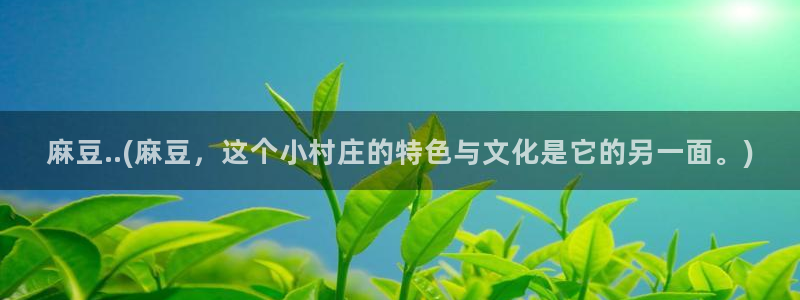 m麻豆：麻豆..(麻豆，这个小村庄的特色与文化是它的另一面。)