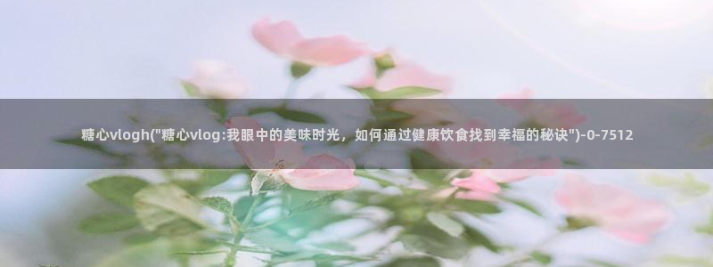 心糖.vlog：糖心vlogh(\